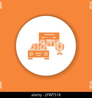 Driving school color glyph icon. Drivers education. Pictogram for web page, mobile app. UI UX GUI design element. Editable stroke. Stock Vector