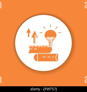 Personal development courses color glyph icon. Investing in yourself. Self improvement. Pictogram for web page, mobile app. UI UX GUI design element Stock Vector