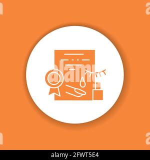 Beauty industry courses color glyph icon. Educational nail service, makeup, eyelash extensions. Pictogram for web page, mobile app. UI UX GUI design e Stock Vector