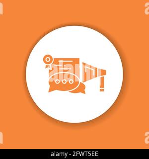 Oratory courses color glyph icon. Education public speaking. Pictogram for web page, mobile app. UI UX GUI design element. Editable stroke. Stock Vector