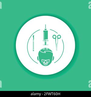 Pediatric surgery color glyph icon. Medical service and treatment children. Pictogram for web page, mobile app, promo. UI UX GUI design element. Stock Vector