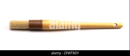 Wooden Culinary Brush Isolated on a White Background Stock Photo