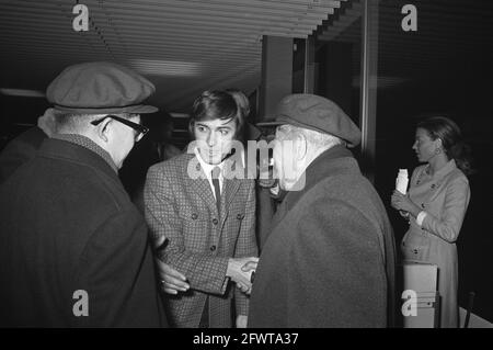 North Korean government delegation arrives at Schiphol, November 30, 1971, arrivals, The Netherlands, 20th century press agency photo, news to remember, documentary, historic photography 1945-1990, visual stories, human history of the Twentieth Century, capturing moments in time Stock Photo