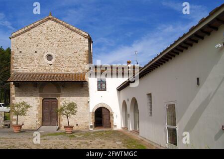 Bagno a Ripoli, Florence, Tuscany, Italy - Oratory of Santa Caterina delle Ruote, originally from the 14th century. Stock Photo