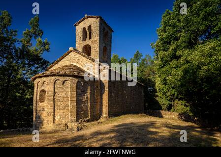 Sant Sadurní de Rotgers Hermitage, near Borredà (Berguedà, Catalonia, Spain, Pyrenees) ESP: Ermita de Sant Sadurní de Rotgers, cerca de Borredà Stock Photo