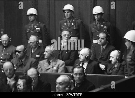 Nuremberg Trial, December 4, 1945, war criminals, trials, justice, World War II, The Netherlands, 20th century press agency photo, news to remember, documentary, historic photography 1945-1990, visual stories, human history of the Twentieth Century, capturing moments in time Stock Photo