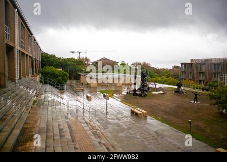 South Africa - 21-05-2021 Rainy day at UCT. Education concept during Covid 19. Stock Photo