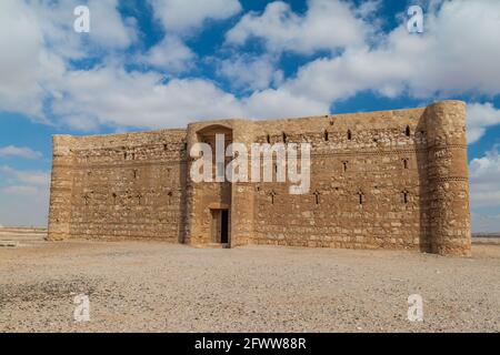 Qasr Kharana sometimes Harrana, al-Kharanah, Kharaneh, Kharana or Hraneh , desert castle in eastern Jordan Stock Photo