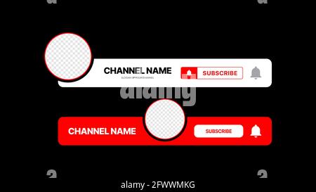 Channel Interface for Video Service. The header for your Video Blog. Template with Transparent Background. Vector illustration Stock Vector