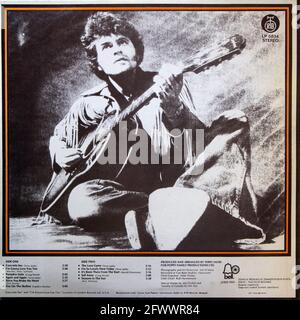 Terry Jacks: 1974. LP back cover: Seasons In The Sun Stock Photo