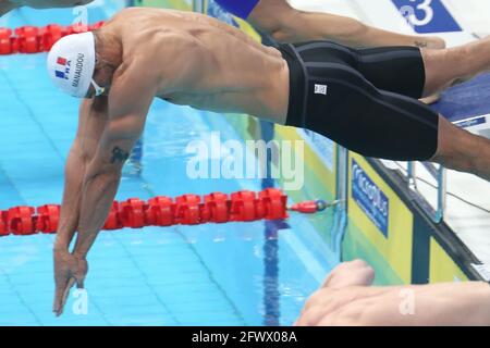 Laure Manaudou of France Final  50 m Freestyle during the 2021 LEN European Championships, Swimming event on May 23Emilien Mattenet of France , 2021 at Duna Arena in Budapest, Hungary - Photo Laurent Lairys/ DPPI Stock Photo