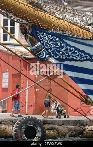 tall ships Istanbul port visit during Tall ship regatta Stock Photo