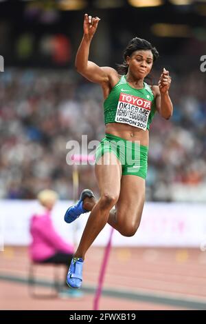 Blessing Okagbare-Ighoteguonor (Nigeria). Long Jump Final. IAAF Athletics World Championships - London 2017 Stock Photo