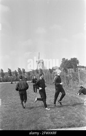 Athletes training after the opening of the accommodation, August 25, 1968, athletes, training sessions, The Netherlands, 20th century press agency pho Stock Photo