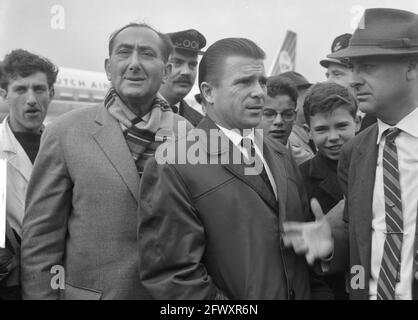 Real Madrid at Schiphol airport, April 29, 1962, sports, soccer, The Netherlands, 20th century press agency photo, news to remember, documentary, hist Stock Photo