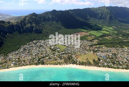 Waimanalo beach, Oahu, Hawaii Stock Photo