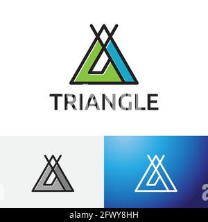 Triangle Abstract Tent Nature Adventure Camping Logo. Stock Vector