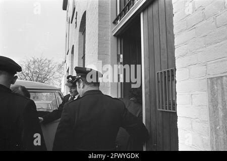 Riots in Groningen detention house, agent post in front of detention house, November 5, 1971, The Netherlands, 20th century press agency photo, news to remember, documentary, historic photography 1945-1990, visual stories, human history of the Twentieth Century, capturing moments in time Stock Photo