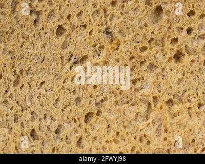 close-up view of yellow spongy material Stock Photo