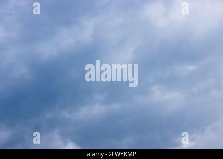 Fast moving soft blue clouds Stock Photo