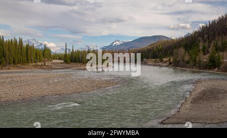 Athabasca River, Jasper, Alberta, Canada Stock Photo