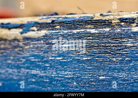 replacement old used blue painted wood Stock Photo