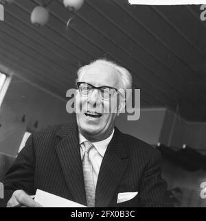 Series of the conductor Eugen Jochum, April 14, 1961, The Netherlands, 20th century press agency photo, news to remember, documentary, historic photography 1945-1990, visual stories, human history of the Twentieth Century, capturing moments in time Stock Photo