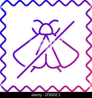 Moth repellent fabric feature gradient linear vector icon Stock Vector