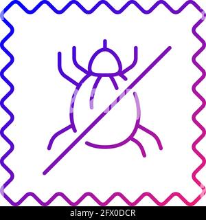 Dust mite proof textile quality gradient linear vector icon Stock Vector