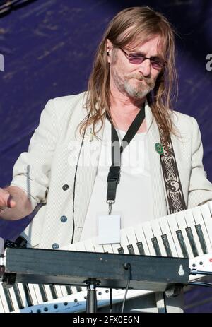 Tim Blake performing live with band Hawkwind at Brisfest 2012, Bristol ...