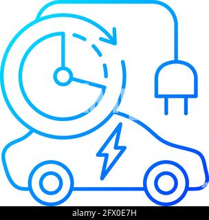 Charging time gradient linear vector icon Stock Vector