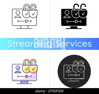 Multiple viewer profiles icon Stock Vector