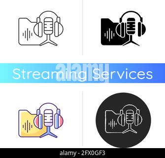 Podcasts library icon Stock Vector