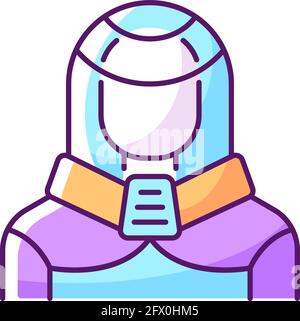 Protection suit RGB color icon Stock Vector