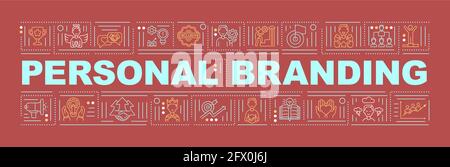 Personal branding word concepts banner Stock Vector