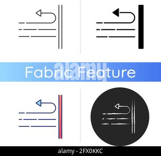 Windproof fabric feature icon Stock Vector