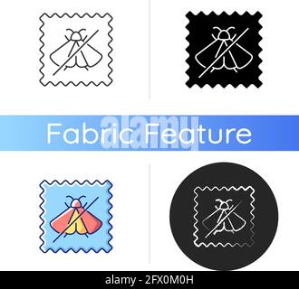 Moth repellent fabric feature icon Stock Vector