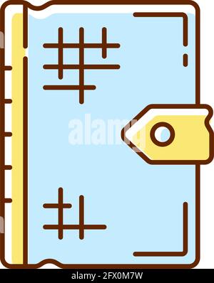Ancient book RGB color icon Stock Vector