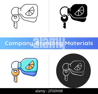 Branded keyring icon Stock Vector