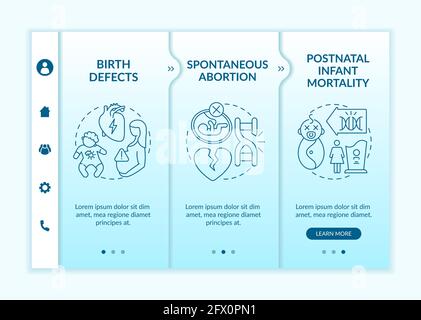 Genetic defects results onboarding vector template Stock Vector