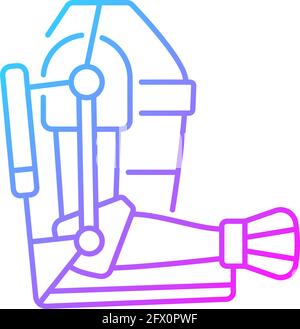 Exoskeleton gradient linear vector icon Stock Vector