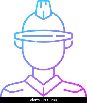 Futuristic glasses gradient linear vector icon Stock Vector