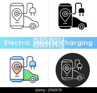 EV charging app linear icon Stock Vector Image & Art - Alamy