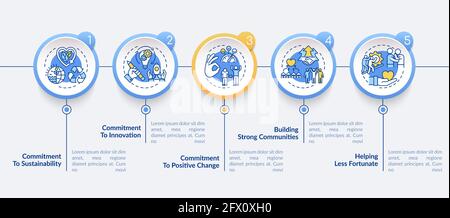 Company main values vector infographic template Stock Vector