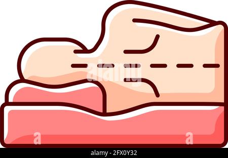 https://l450v.alamy.com/450v/2fx0y32/correct-sleeping-position-for-spinal-health-rgb-color-icon-2fx0y32.jpg