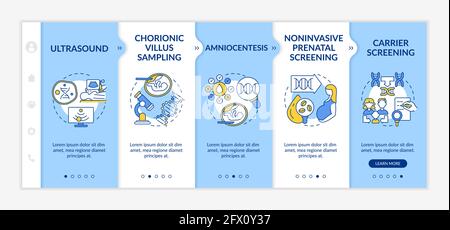Genetic diseases diagnostics onboarding vector template Stock Vector