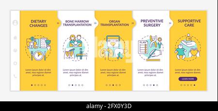 Genetic diseases health care onboarding vector template Stock Vector