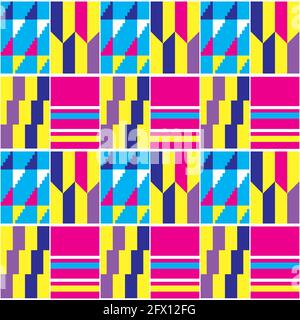 African Kente Nwentoma Cloth Style Vector Seamless Pattern Retro Design  With Geometric Shapes Inspired By Ghana Tribal Fabrics Or Textiles Stock  Illustration - Download Image Now - iStock
