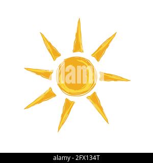 Sun vector illustration isolated on white background Stock Vector