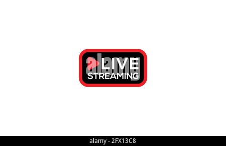 live streaming video Broadcasting   buttons icon   Logo design vector illustration Stock Vector